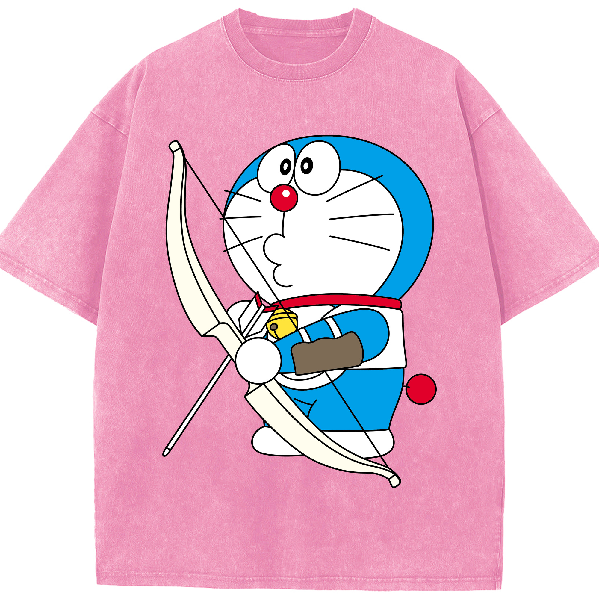 （画像用） ドラえもん Doraemon 綿100% ヴィンテージ風 半袖Tシャツ（フロントプリント）